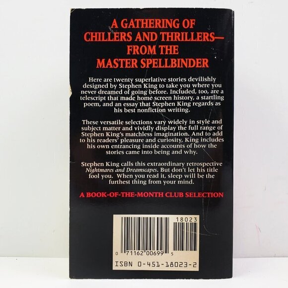 Nightmares Dreamscapes Stephen King Book First Signet 1994 Paperback Tight Spine - Picture 2 of 9